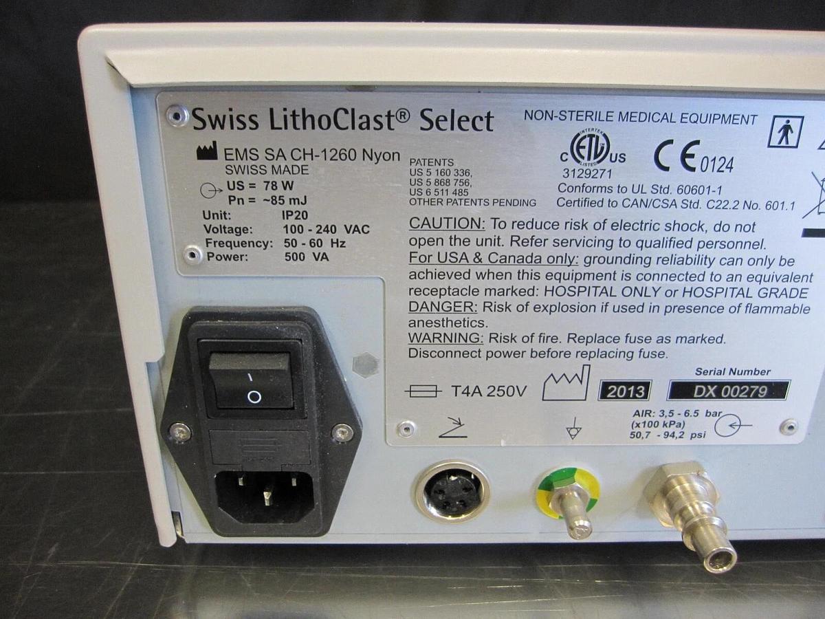 Used Boston Scientific Swiss LithoClast Select System Ultrasound W/ Foot pedal manual
