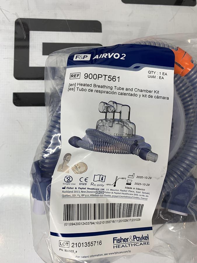 Used FISHER & PAYKEL AIRVO 2 MYAIRVO 2 HUMIDIFIER PT101UK Humidifier NASAL FLOW Humidifier / Heater W/ Mobile Stand Cart O2 Regulator