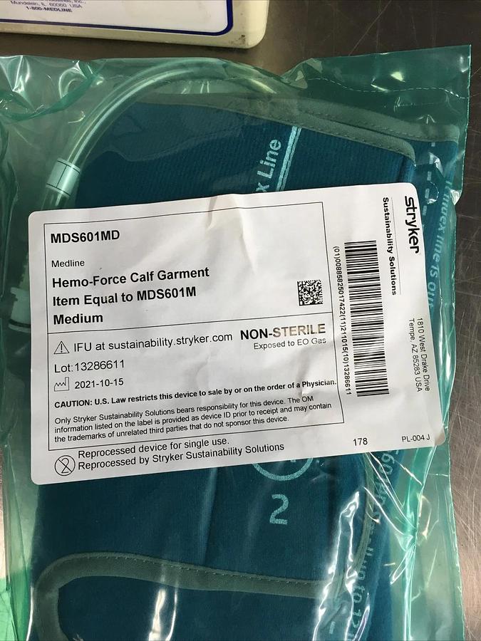 Used Medline Hemo-Force MDS600INT Intermittent DVT Pump with Tubing and Comp. Sleeve