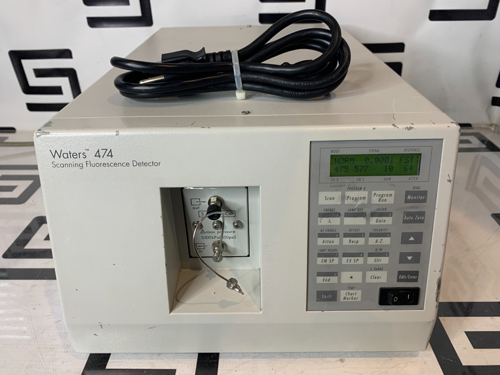 Used Waters 474 Scanning Fluorescence Lab Detector HPLC Chromatography 1.9 Lamp Hours
