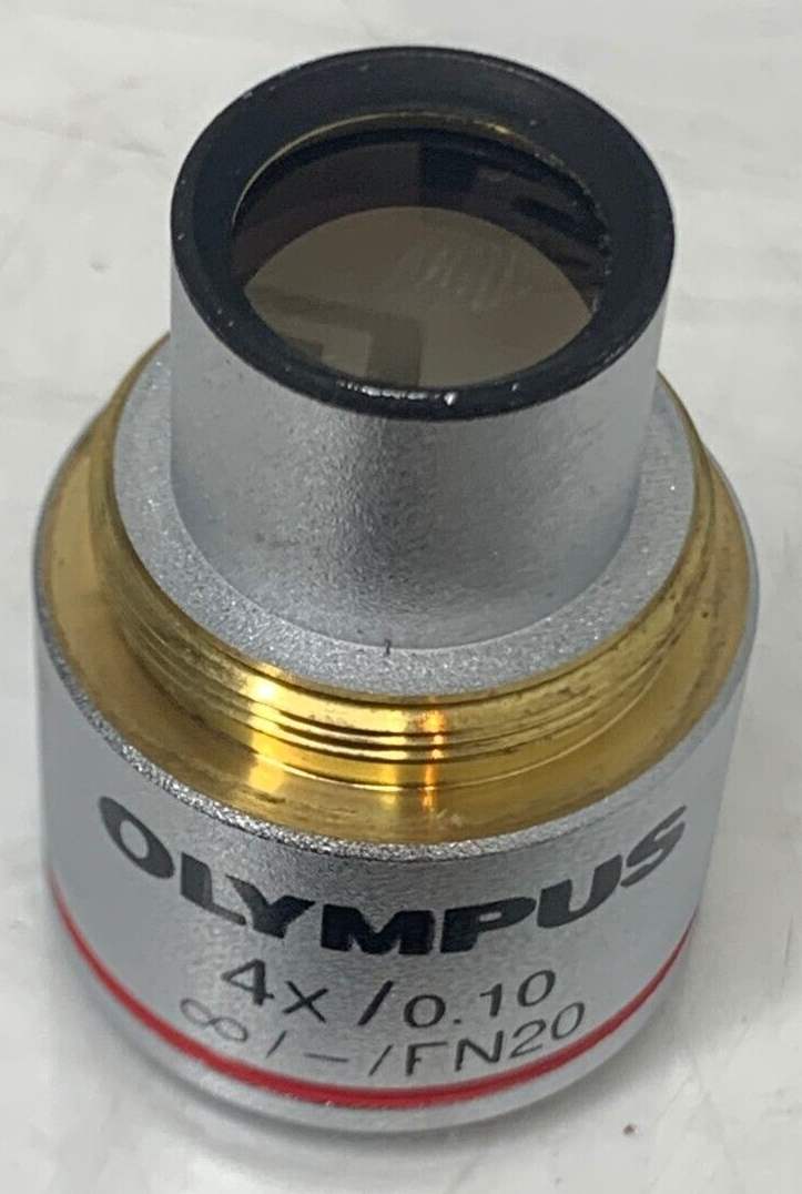 Used Olympus CX22 Plan Objective 4x/0.10 oil FN20 Infinity /-FN20 CX23 Microscope