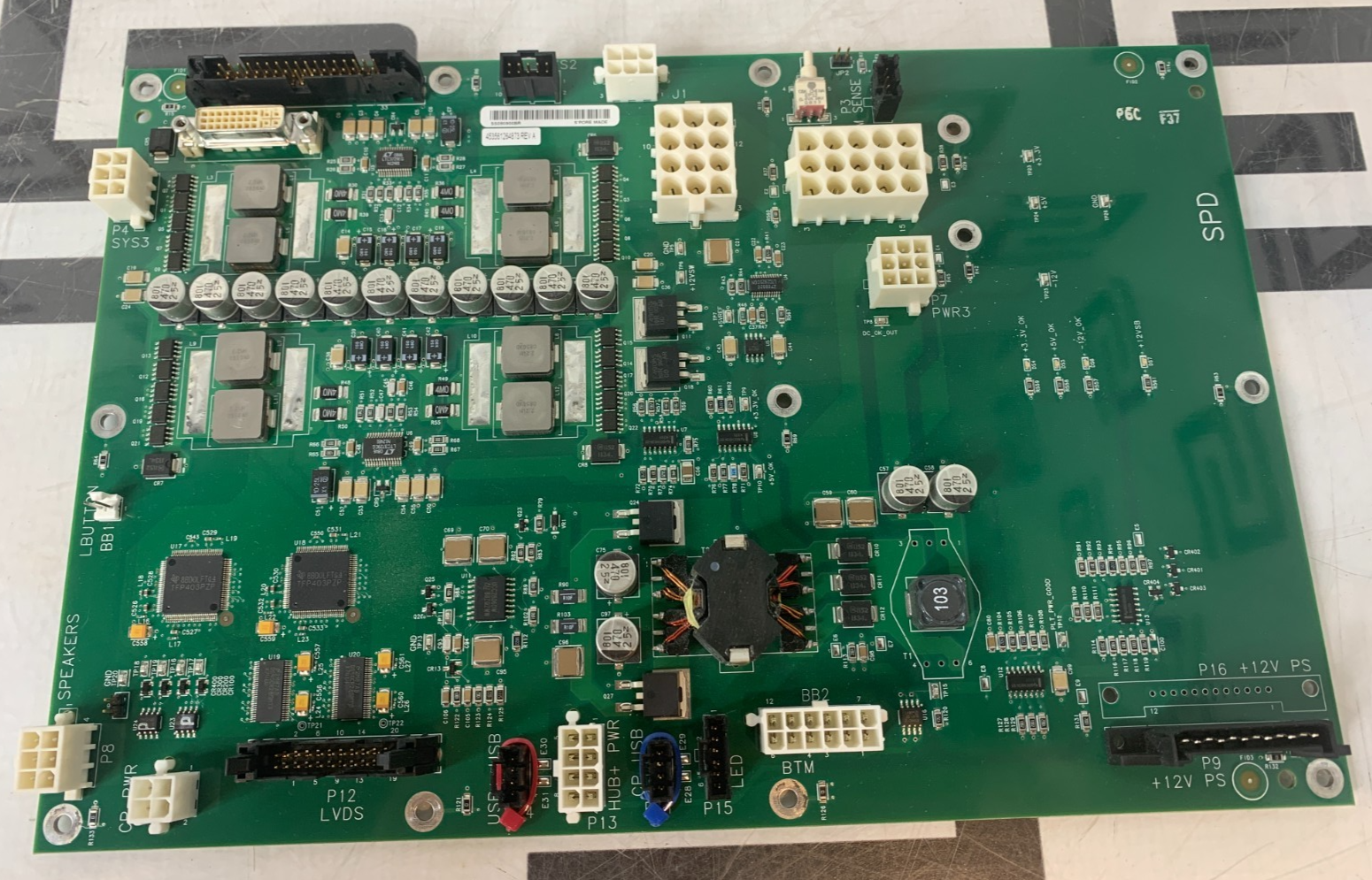 Used PHILIPS IE33 IU22 453561264873 ULTRASOUND SPD BOARD ASSEMBLY REV A 453561265473A