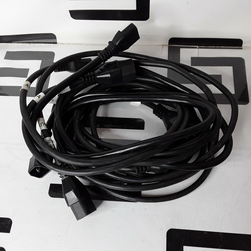 Used Lot of 3 Pack C20 to C13 Extension Power Cord 10A/250V 18 AWG IEC 60320 6 FT 6FT