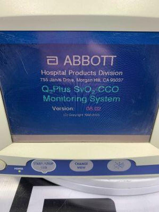 Used Hospira Q2 Plus SVO2 Continuous Cardiac Output Computer Cables & Module SO2 O2+