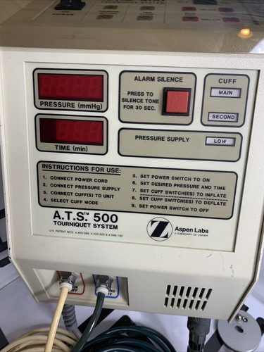 Used Zimmer Aspen Labs A.T.S. 500 Tourniquet System ATS 60-2849-002 E Tank Regulator