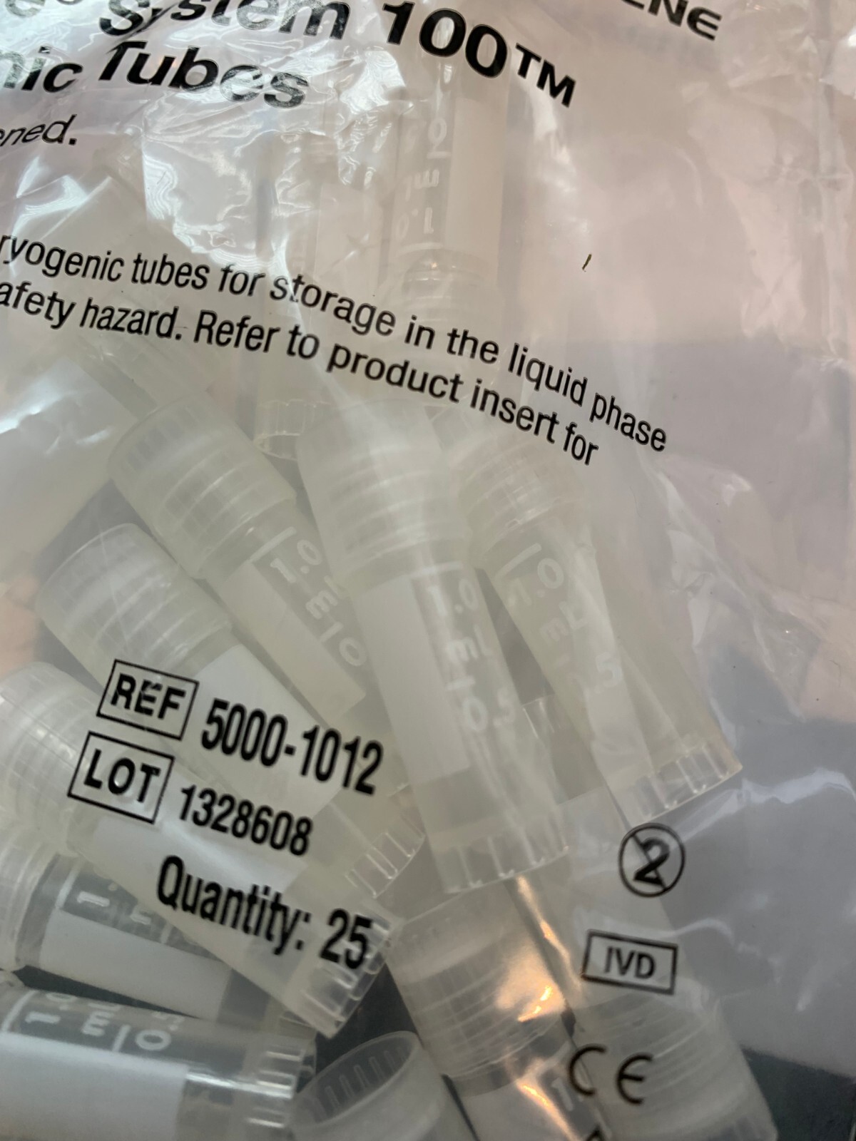 Nalgene 5000-1012 Cryogenic Tubes Vials Thermo Scientific System 100 1mL 100 PCS