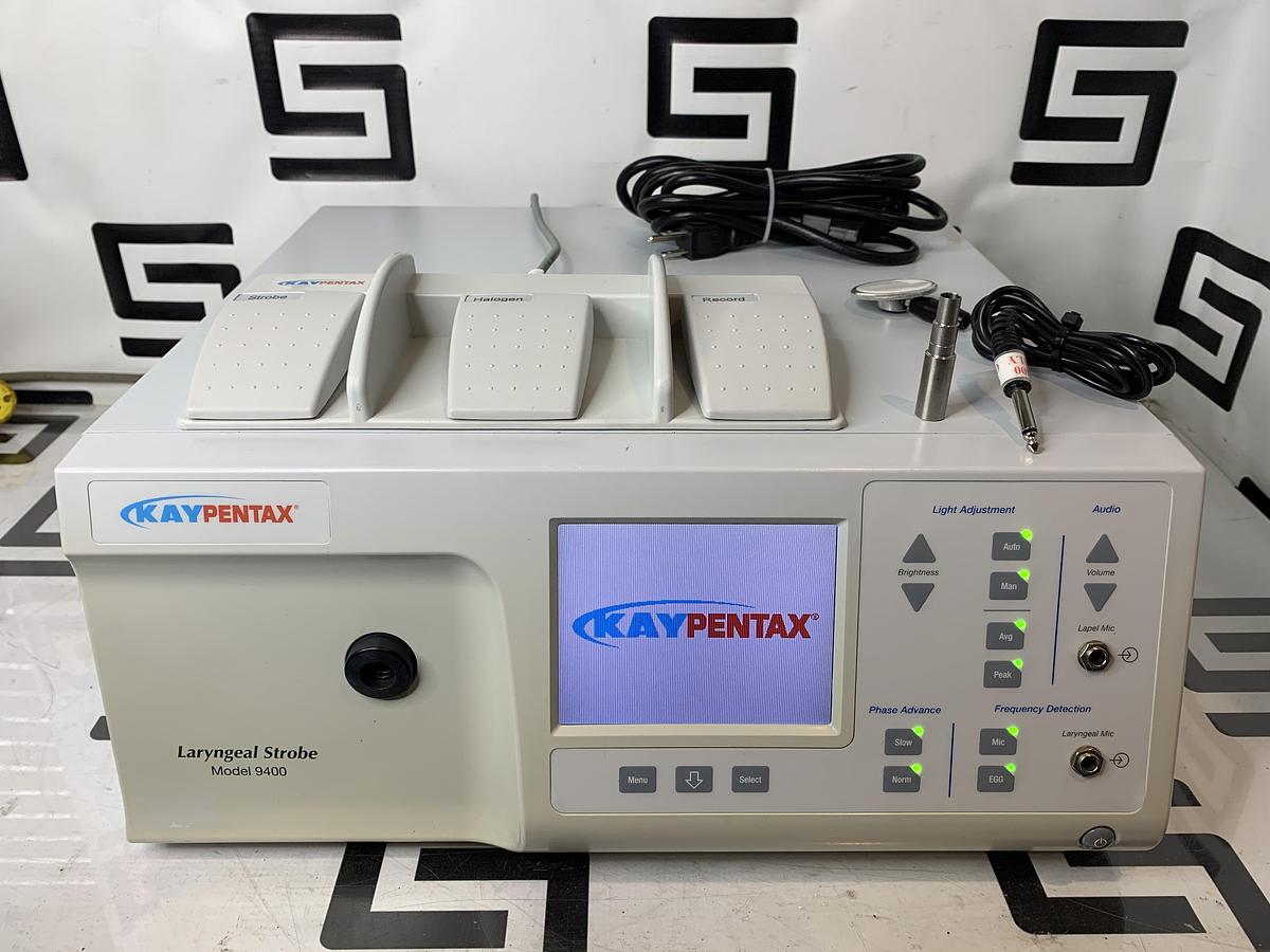 Used KayPentax Laryngeal Strobe Light Source Model 9400 V2 FootSwitch Pedal 6224-0050