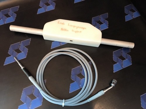 Used Loeb Support Holder Laryngoscope Fiber Optic Guide Cable Illuminator Endoscope
