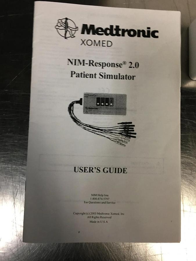 Used Medtronic XOMED Patient Simulator 8252600 Box NIM Response 2.0