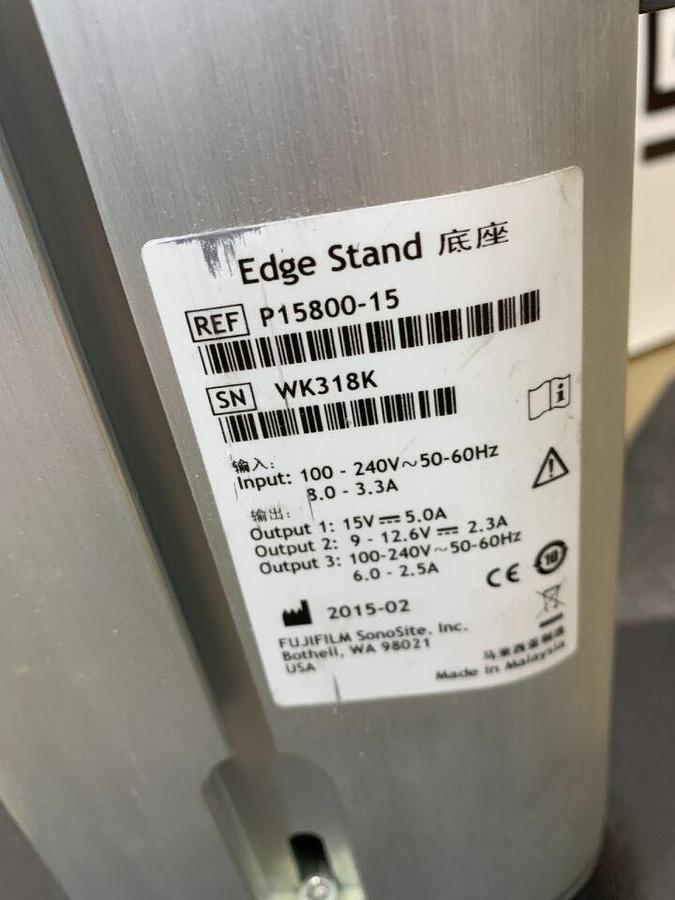 Used Edge P158015 Stand Mobile Rolling Ultrasound System Cart