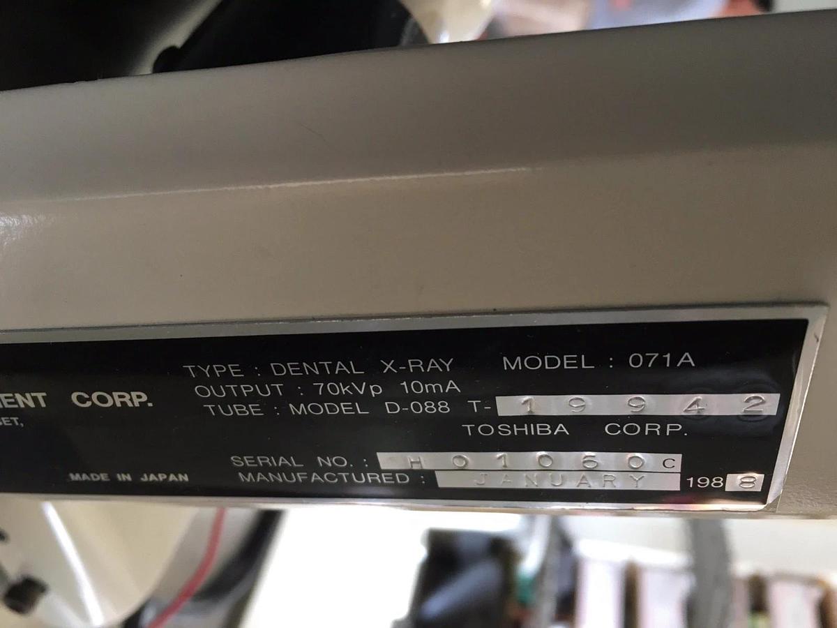 Used Belmont  071A Acuray Bitewing Tube Head Intraoral Wall