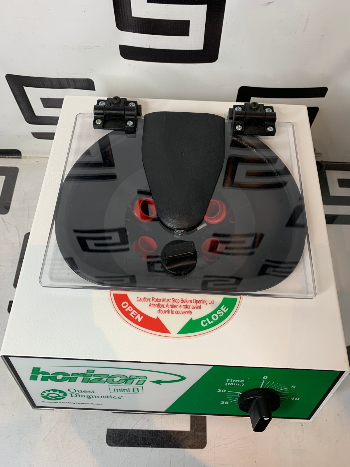 Used Drucker Horizon mini B Centrifuge 642 Horizontal Separation 6 Tubes Model Quest