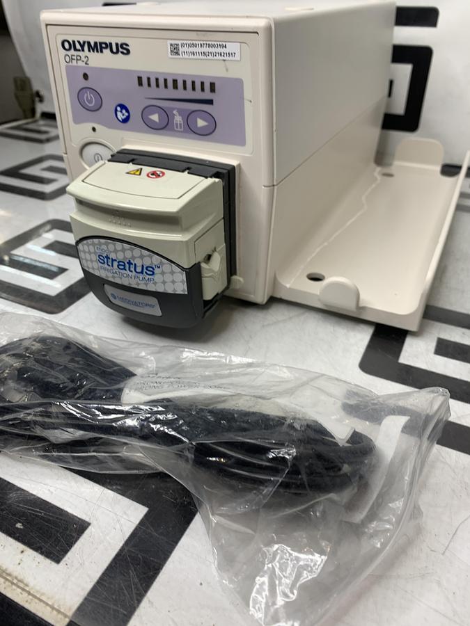 Used Olympus OFP-2 Endoscopic Flushing Pump Irrigation W/ Footswitch  & Manual TESTED