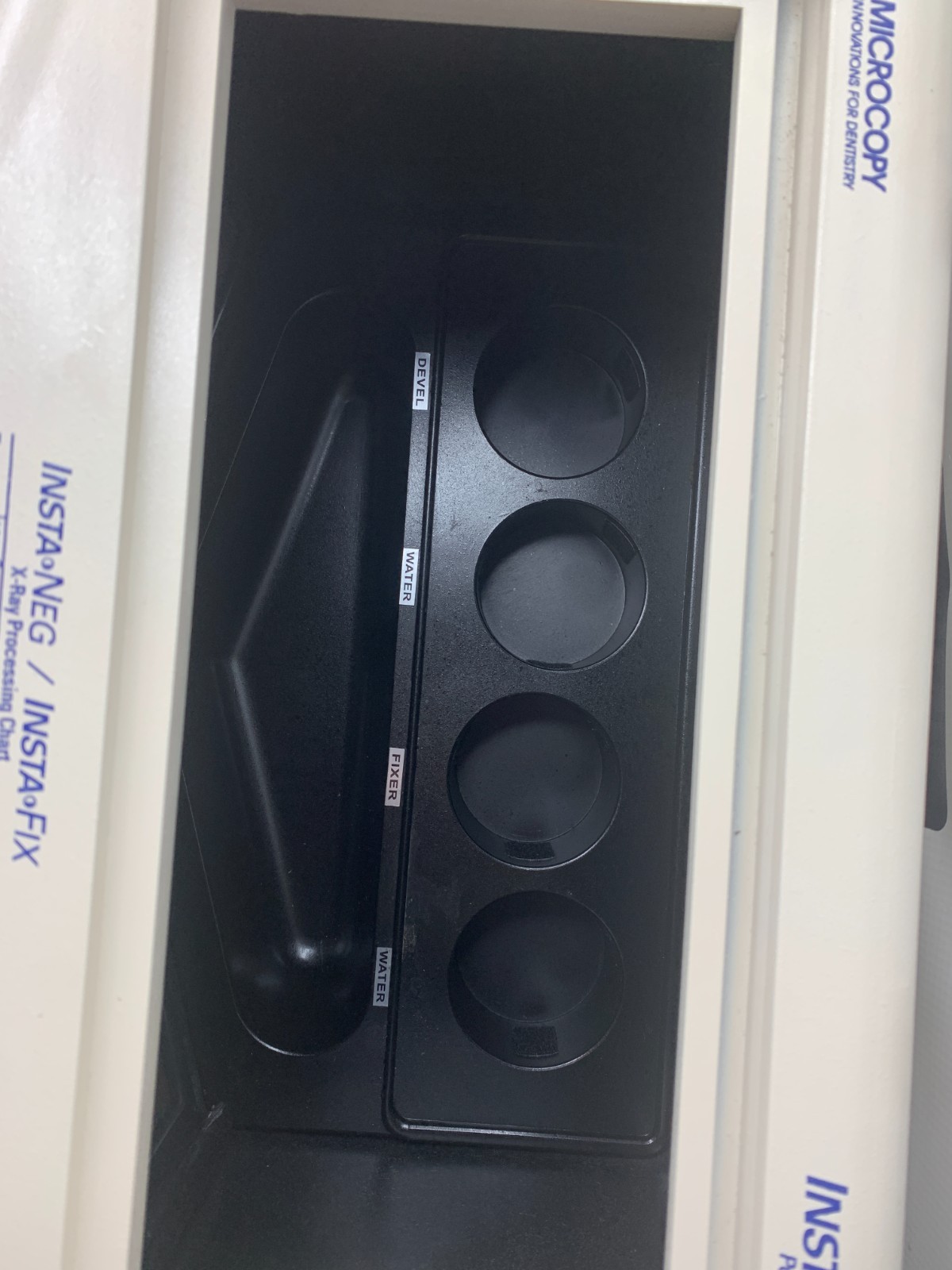 Used Microcopy Insta-Veloper Portable Darkroom Insta-Neg Insta-Fix Starter Kit TESTED