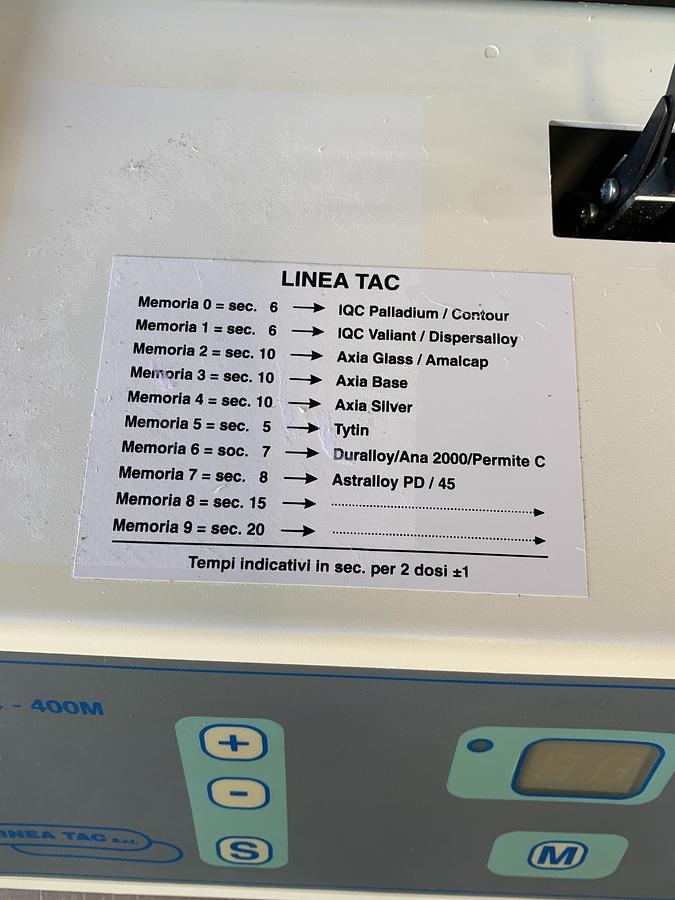 Used Linea TAC Model TAC-400M Digital Dental Amalgamator TESTED WARRANTY 