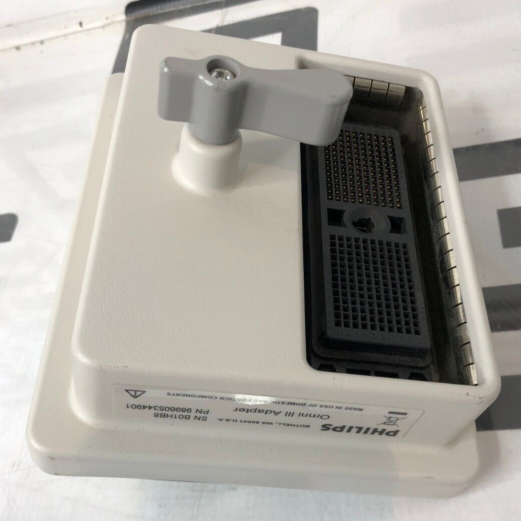Used PHILIPS OMNI III ADAPTER 989605344901 ULTRASOUND TRANSDUCER PROBE IU22  WARRANTY