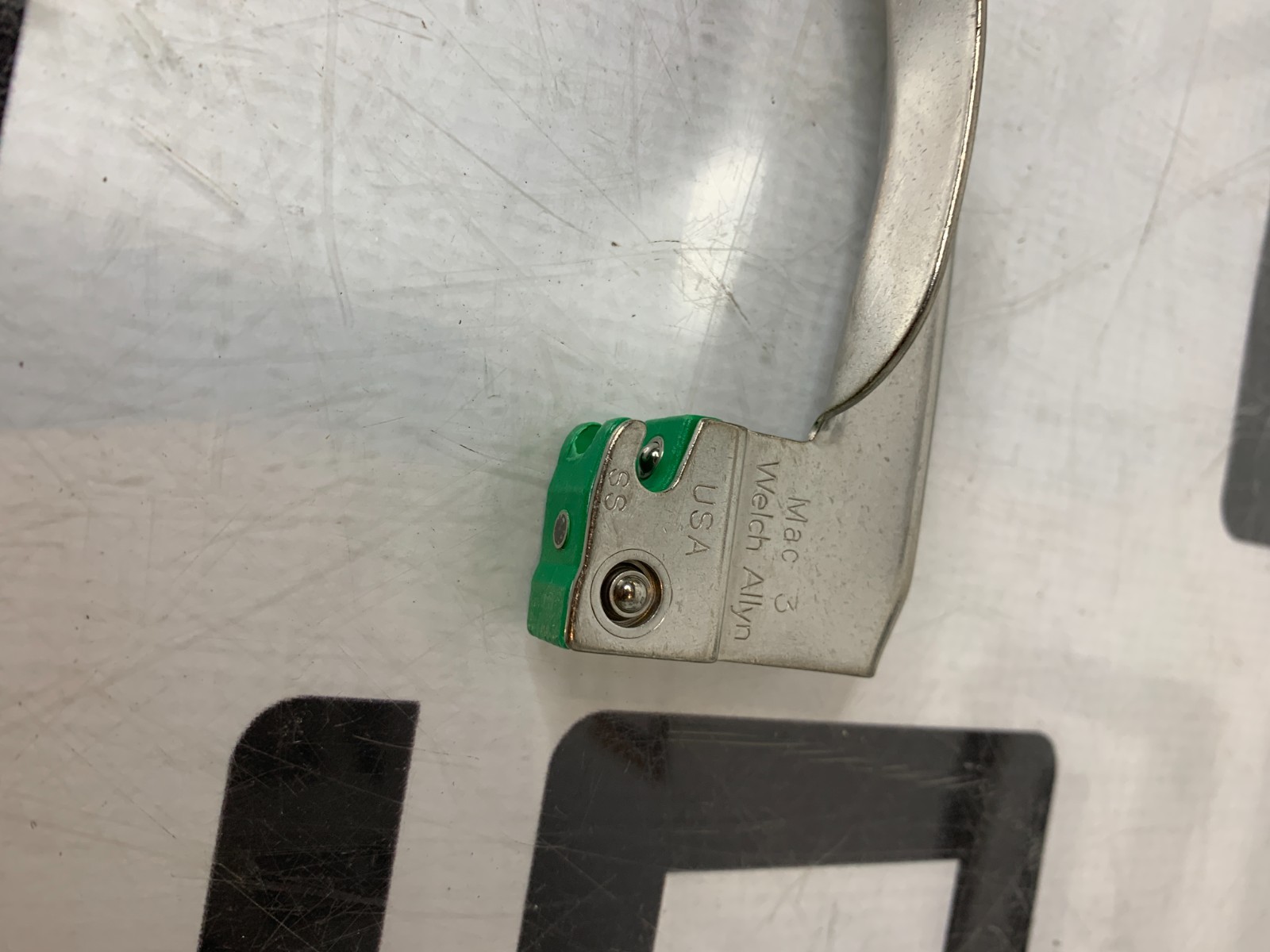 Used Welch Allyn 69063 Mac 3 Fiber optic Laryngoscope Blade SS USA MADE Macintosh 3