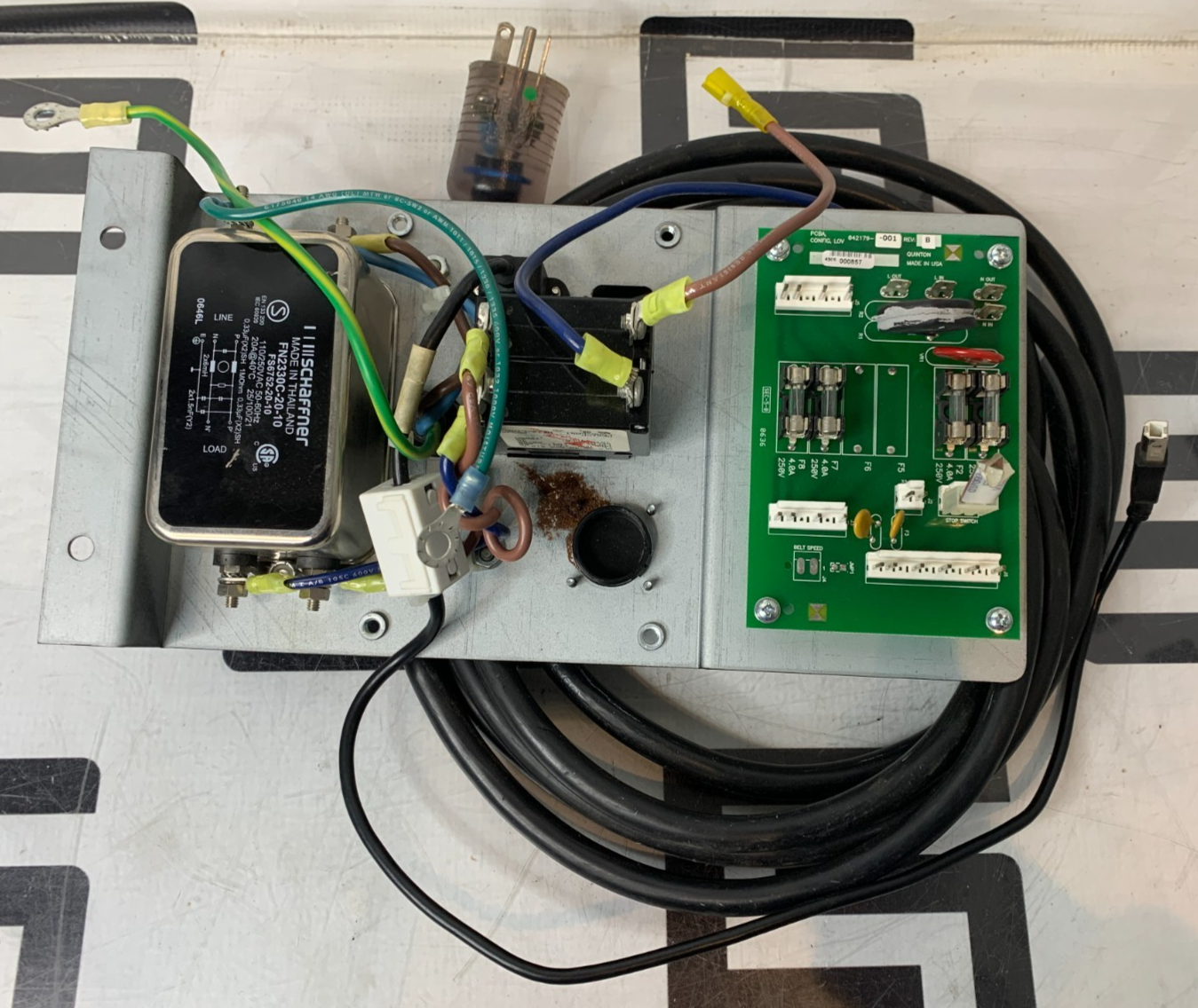 Used QUINTON Medtrack CR-60 TM55 Treadmill P/N 042179-001 PCBA ASSY CONFIG PLATE LOV