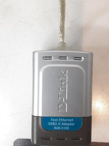 Used D-LINK DUB-E100 USB 2.0 FAST ETHERNET ADAPTER WARRANTY