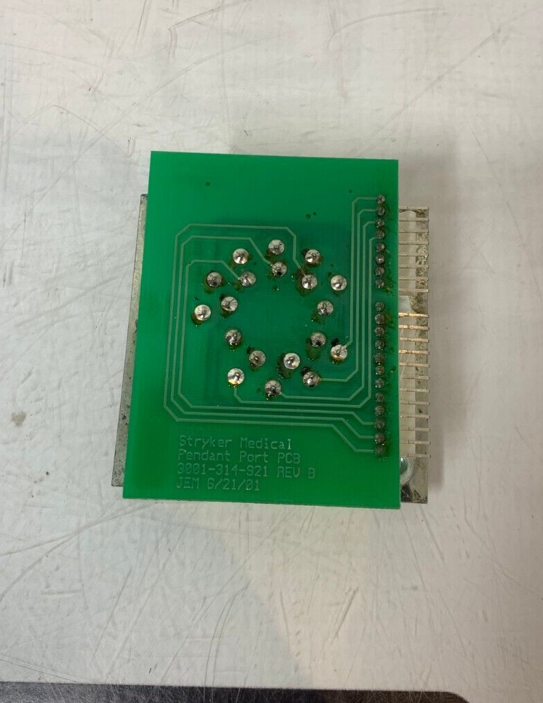 Used Stryker 3005 S3 EX PENDANT PORT PCB  3001-314-921  -920 REV B