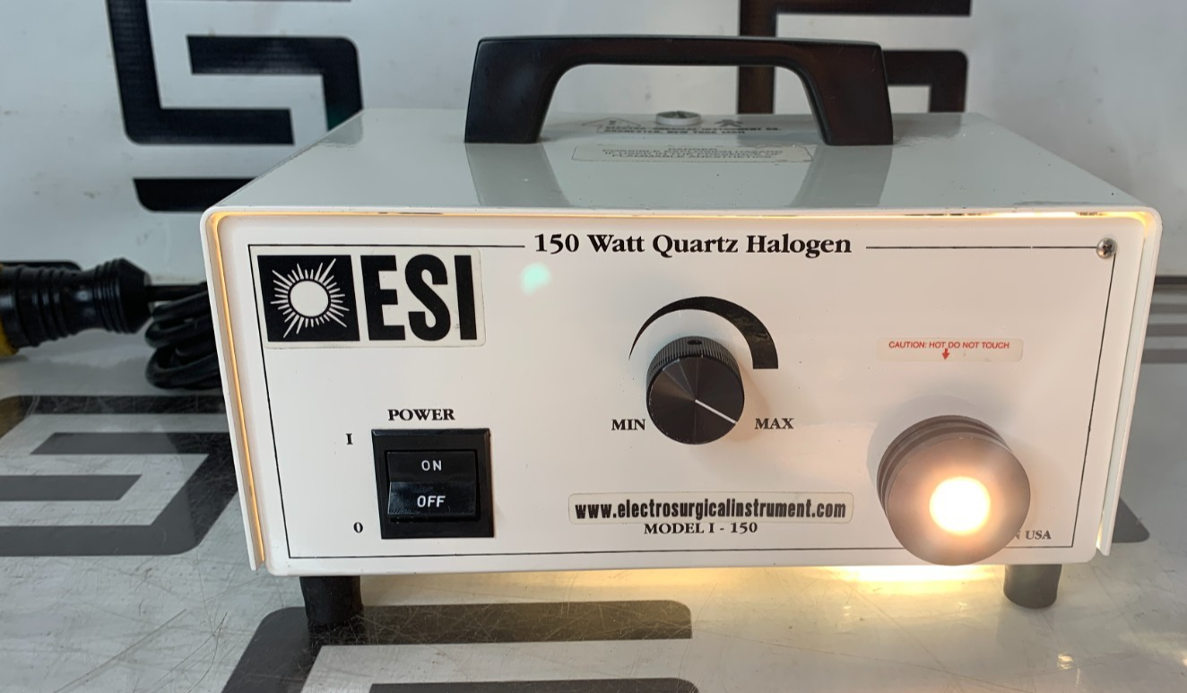 Used Cuda I-150 Light Source Fiber Optic Halogen Illuminator Quartz ESI 150W Tested