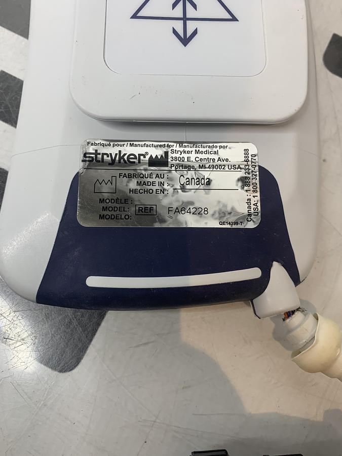 Used Stryker Medical Patient Control Pendant FA64228 For Hospital Bed, Hand Switch
