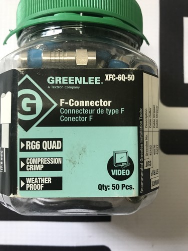 GREENLEE 12590 F-Connector  (50pcs.) XFC-6Q-50