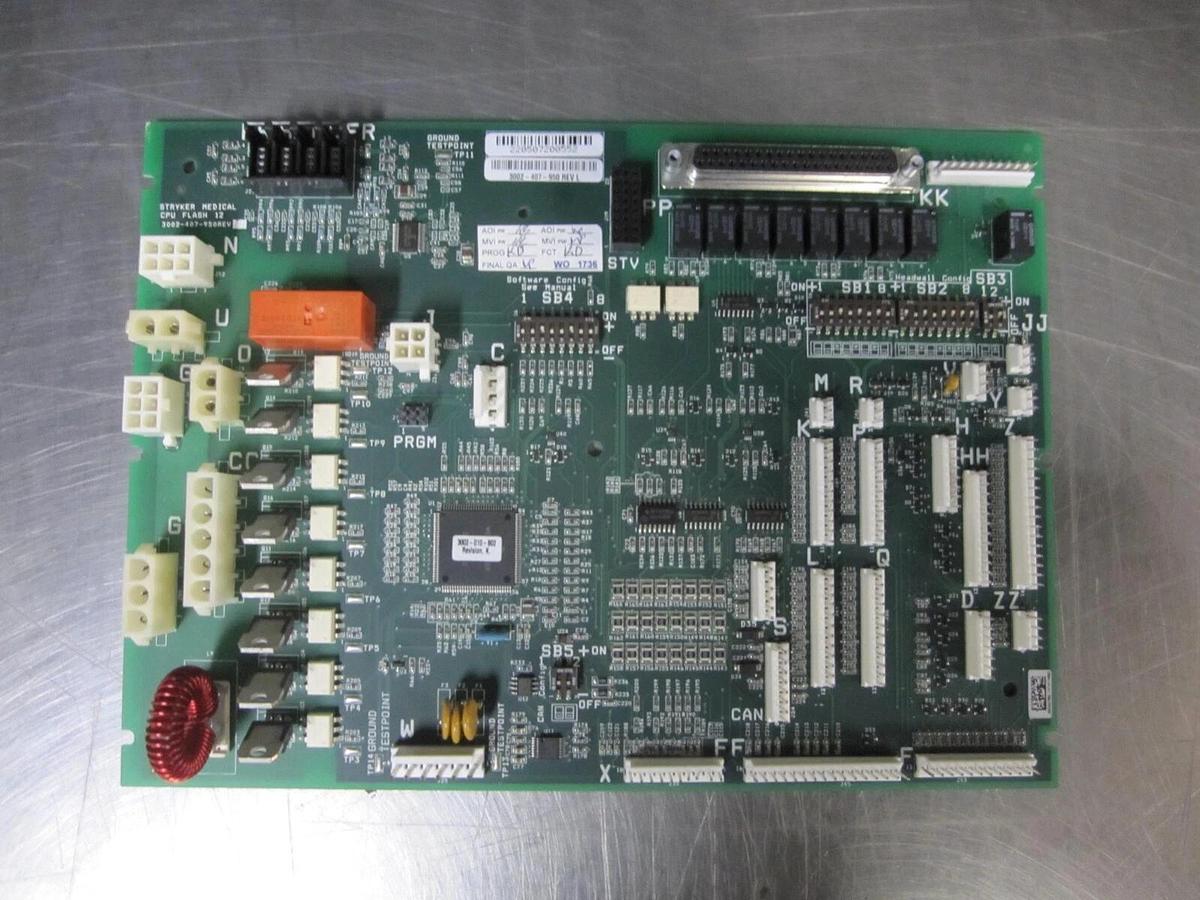 Used Stryker For Medical Bed CPU Flash 12 3002-407-950 Rev N 3002-407-950REV