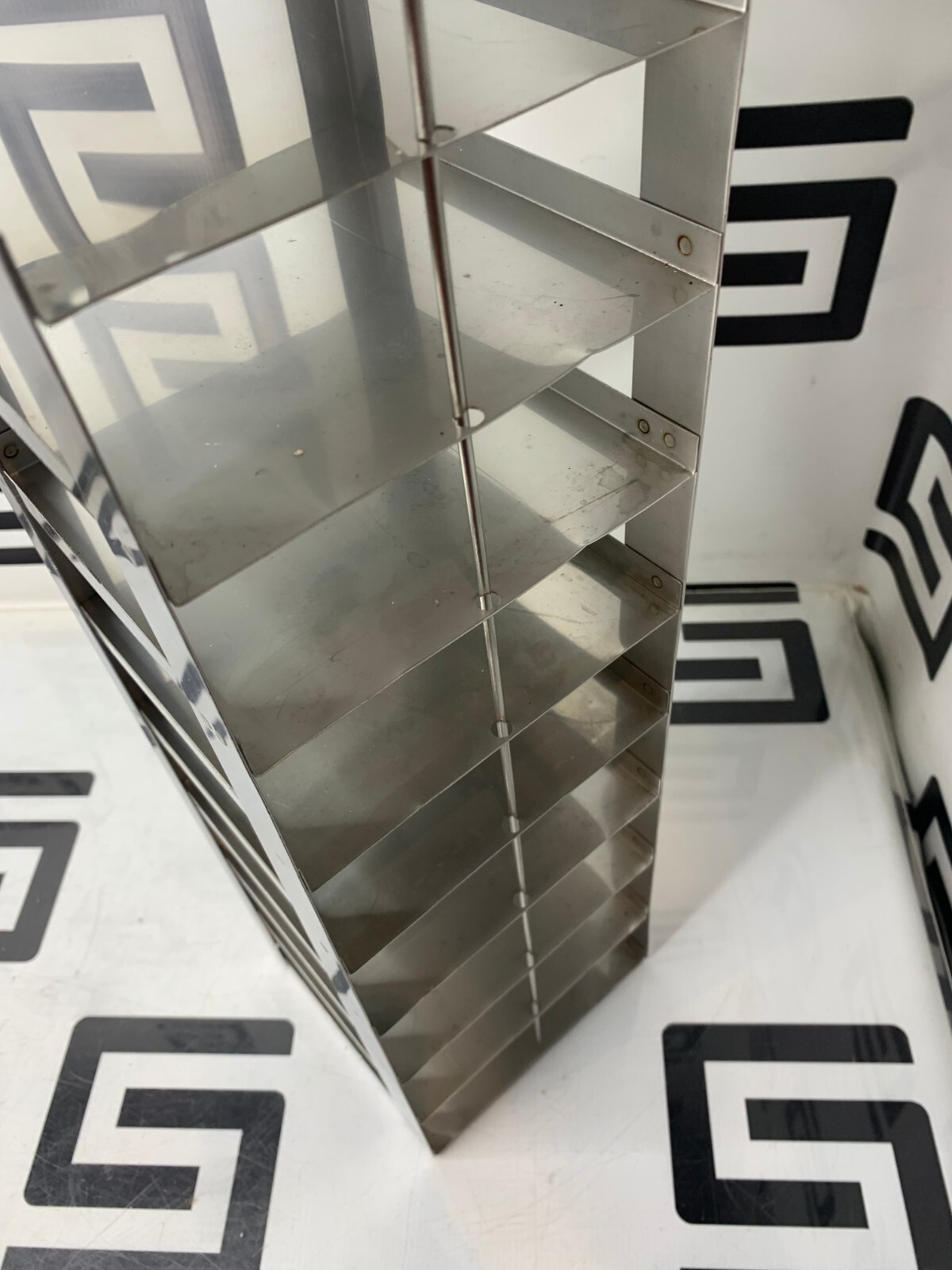 Used Chest Freezer Vertical Rack Stainless Steel 13 Box Capacity 2” Box 5.25 x 5.25