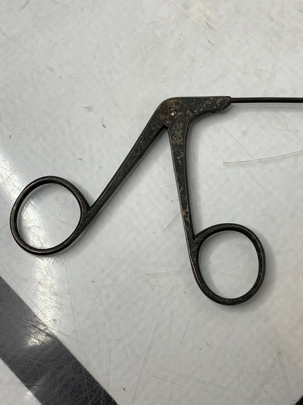 Used Pilling 50-6477 Micro Laryngeal Scissors Up Angle WARRANTY