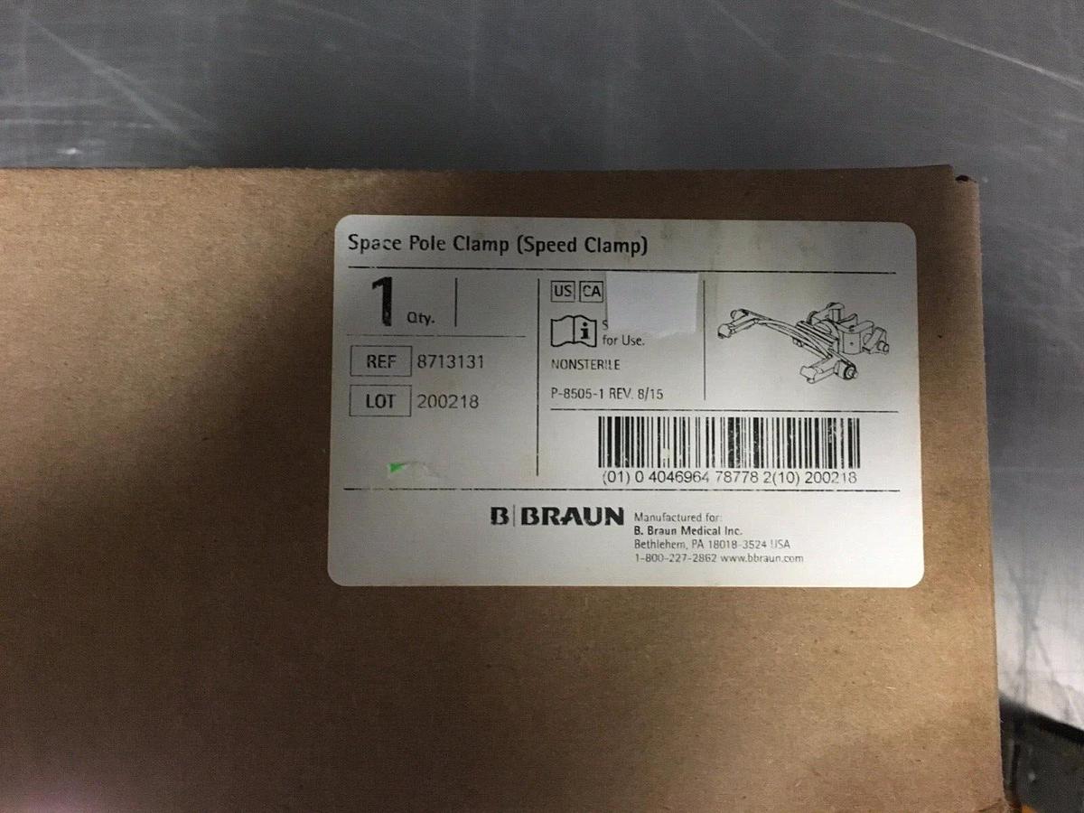 Used B. Braun 8713131 Space Pole Clamp Speed Clamp for Infusomat Perfusor Brand New