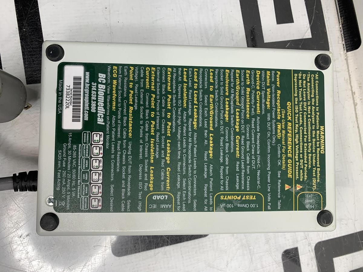 Used BC BIOMEDICAL SA-2010S Safety Analyzer w/ Patient Simulator TESTED WARRANTY