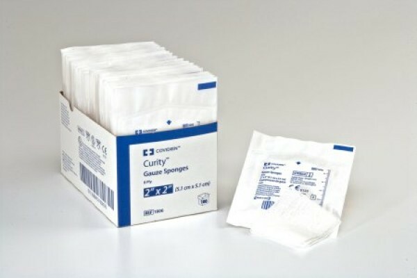 LOT 1000 CURITY REF 1806 GAUZE SPONGES 8 PLY 2 X 2 STERILE EXP 11/2024