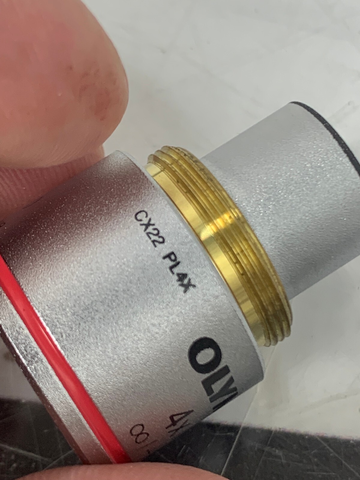 Used Olympus CX22 Plan Objective 4x/0.10 oil FN20 Infinity /-FN20 CX23 Microscope