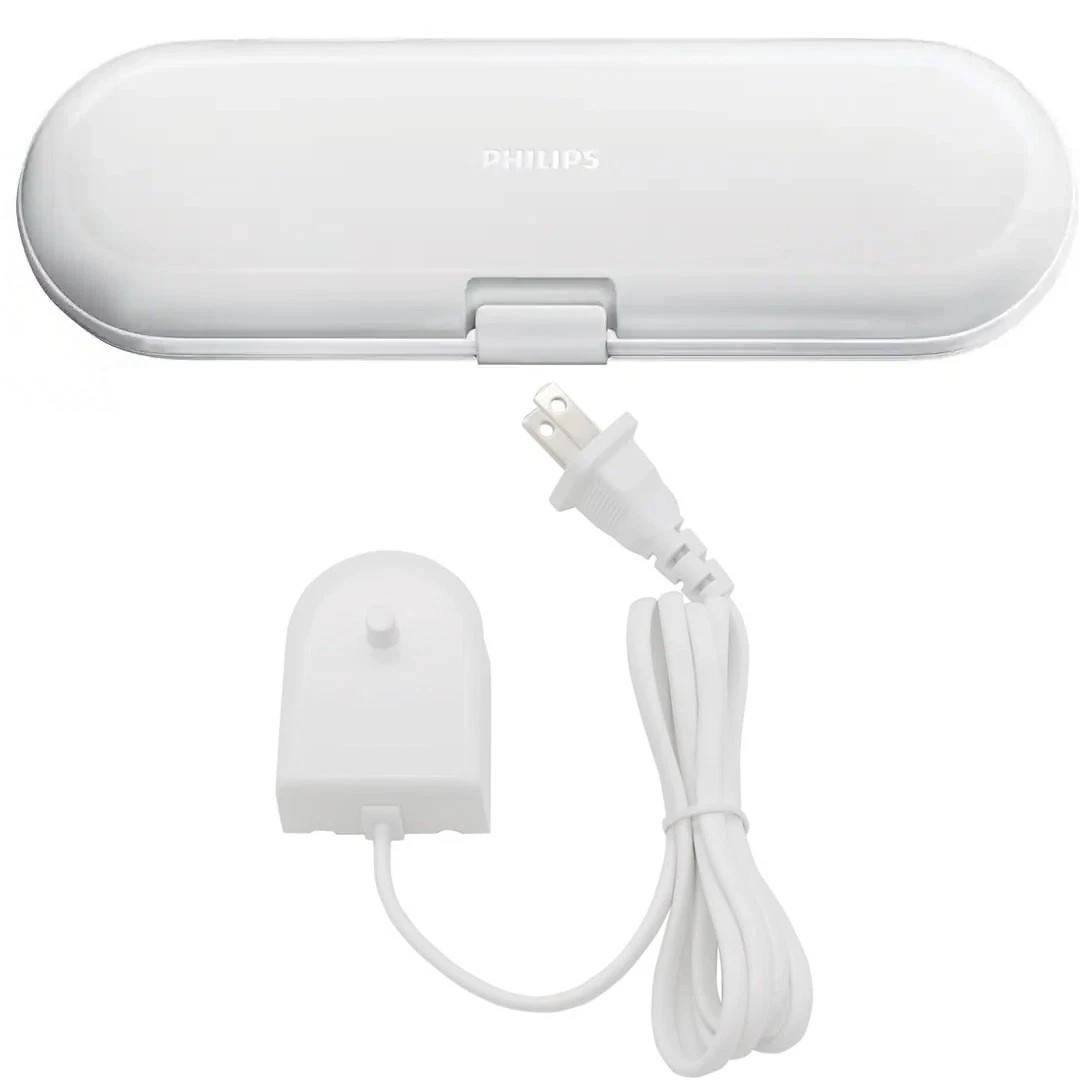 Used Philips Sonicare Travel Case And Charger HX6100 for Electric Toothbrush White