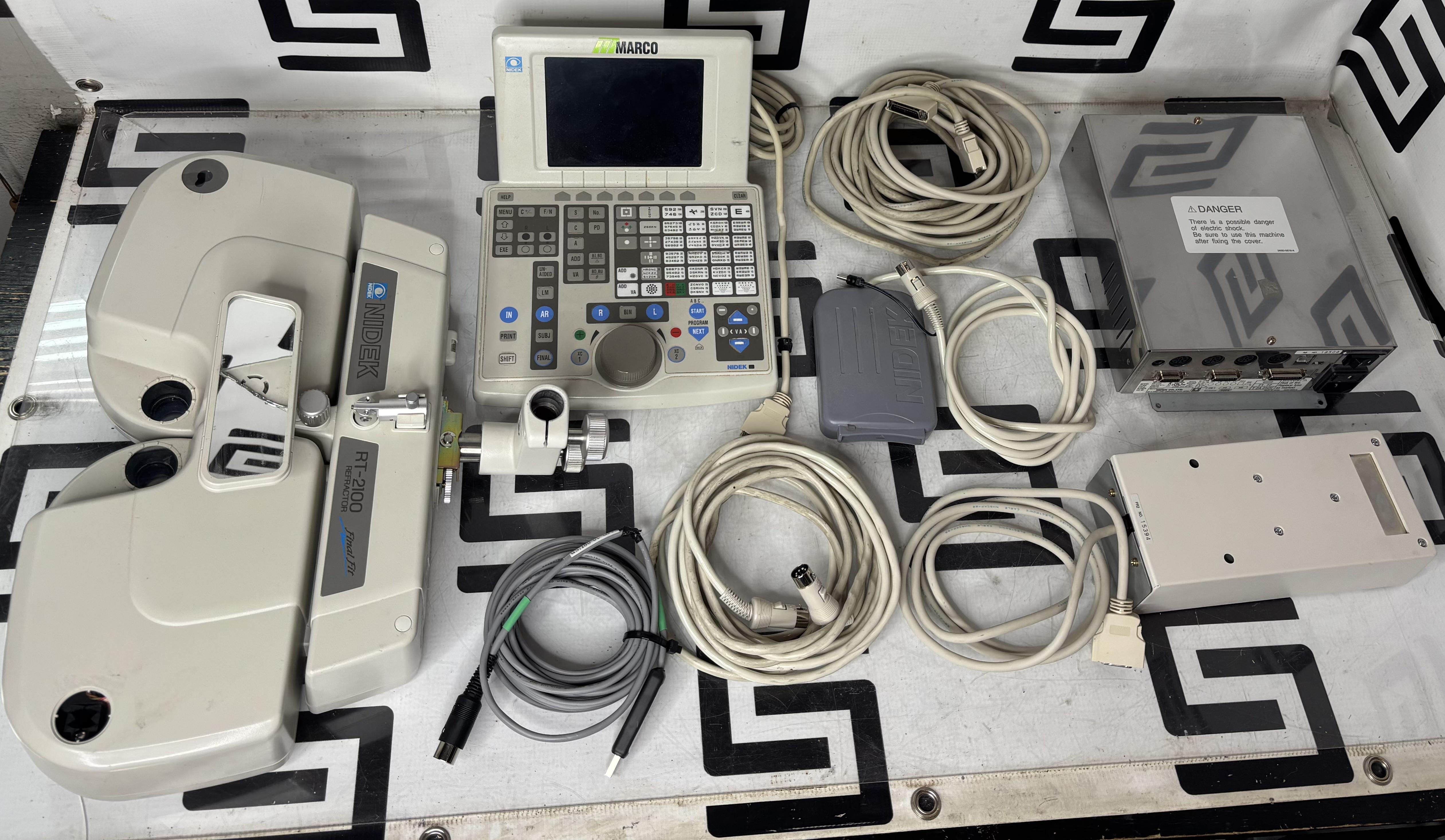 Used Marco Nidek RT-2100 Automated Digital Refractor Phoropter w/ Power Supply & Controller