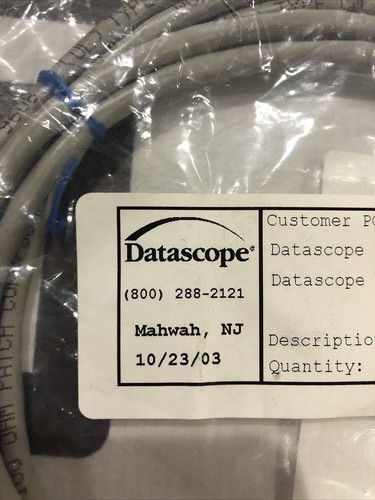 Datascope 0012-00-0931-01 Interface 9ft Cable P519865