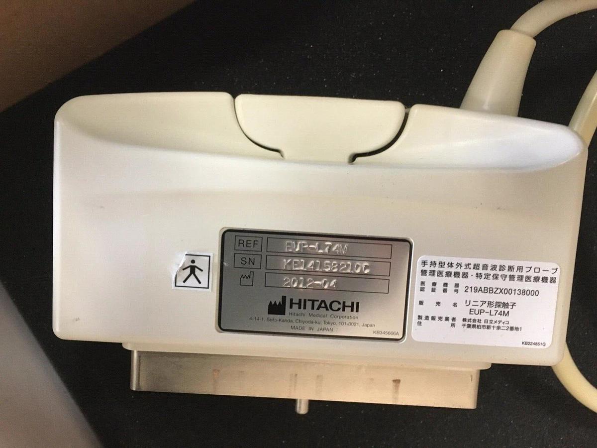 Used HITACHI EUP-74M Ultrasound Transducer Probe 13-5Mhz HI Vision Avius