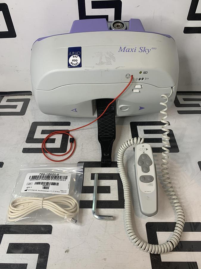 Used Arjo Maxisky 600 Maxi Sky Patient Lift Electric 600lb. GOOD BATTERIES