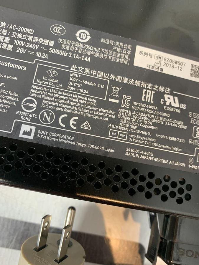 Used SONY OLYMPUS AC-300MD AC Adaptor Power Supply