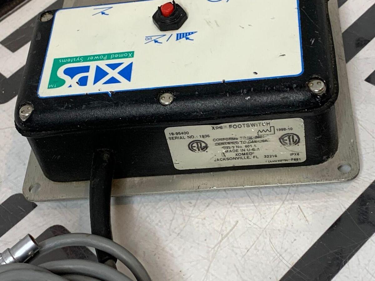 Used XOMED Medtronic 195400 XPS Footswitch Double Multifunction Foot Switch Pedal