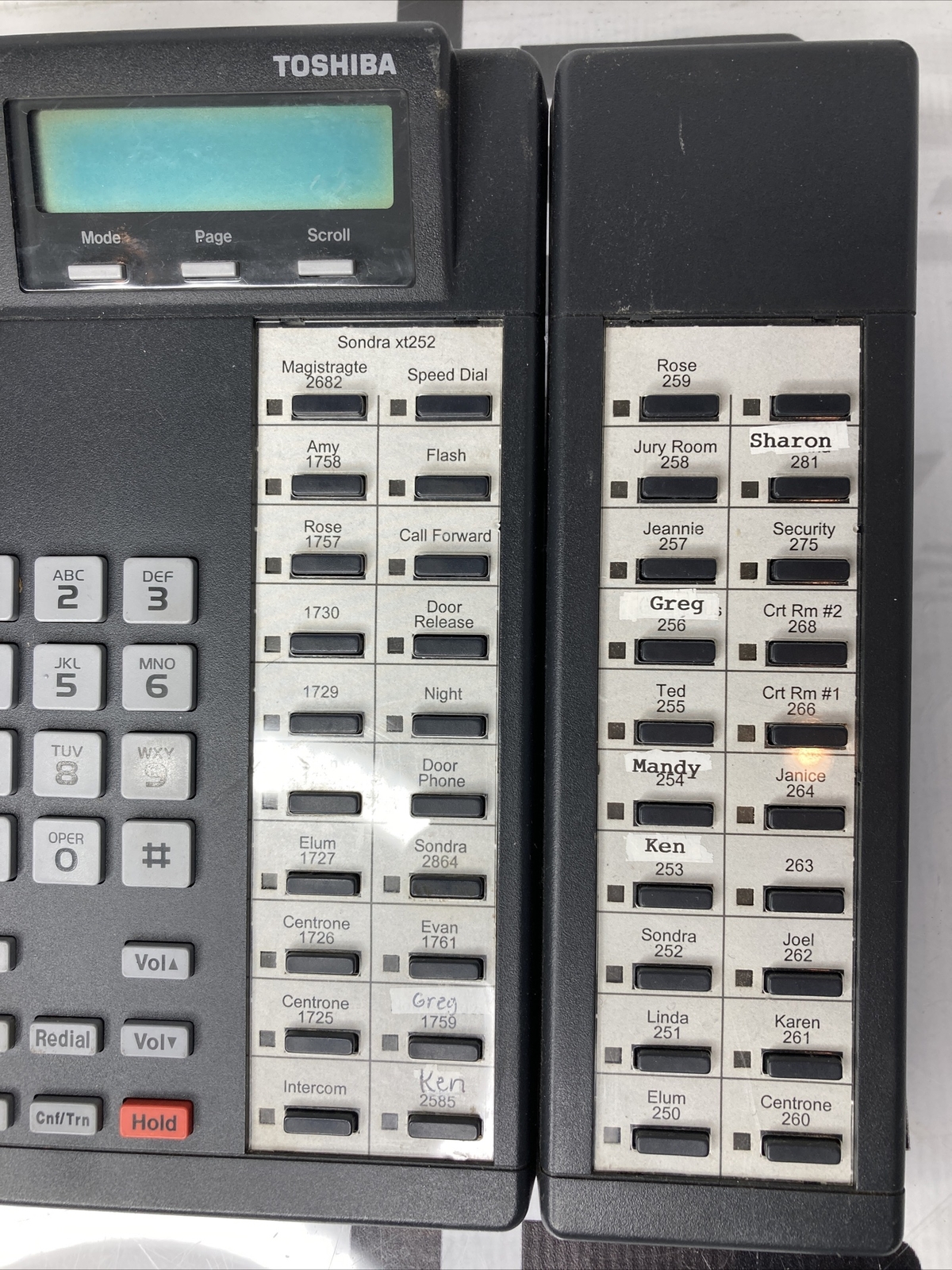 Used Toshiba DKT2020-SD Digital Business Telephone with DADM2020