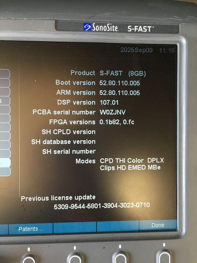 Used S-Fast Ultrasound System PO7578 PO94191