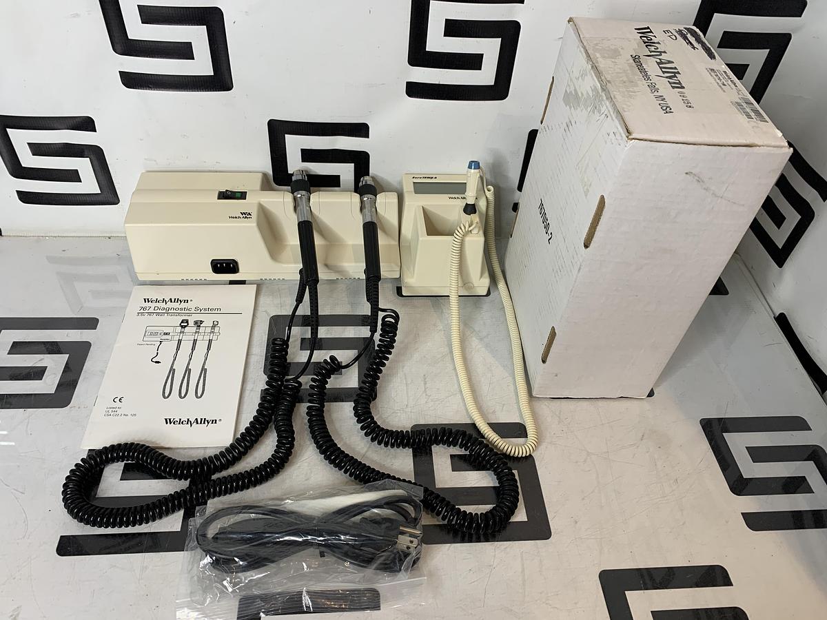 Used Welch Allyn 767 Series Transformer Otoscope Ophthalmoscope TESTED WARRANTY