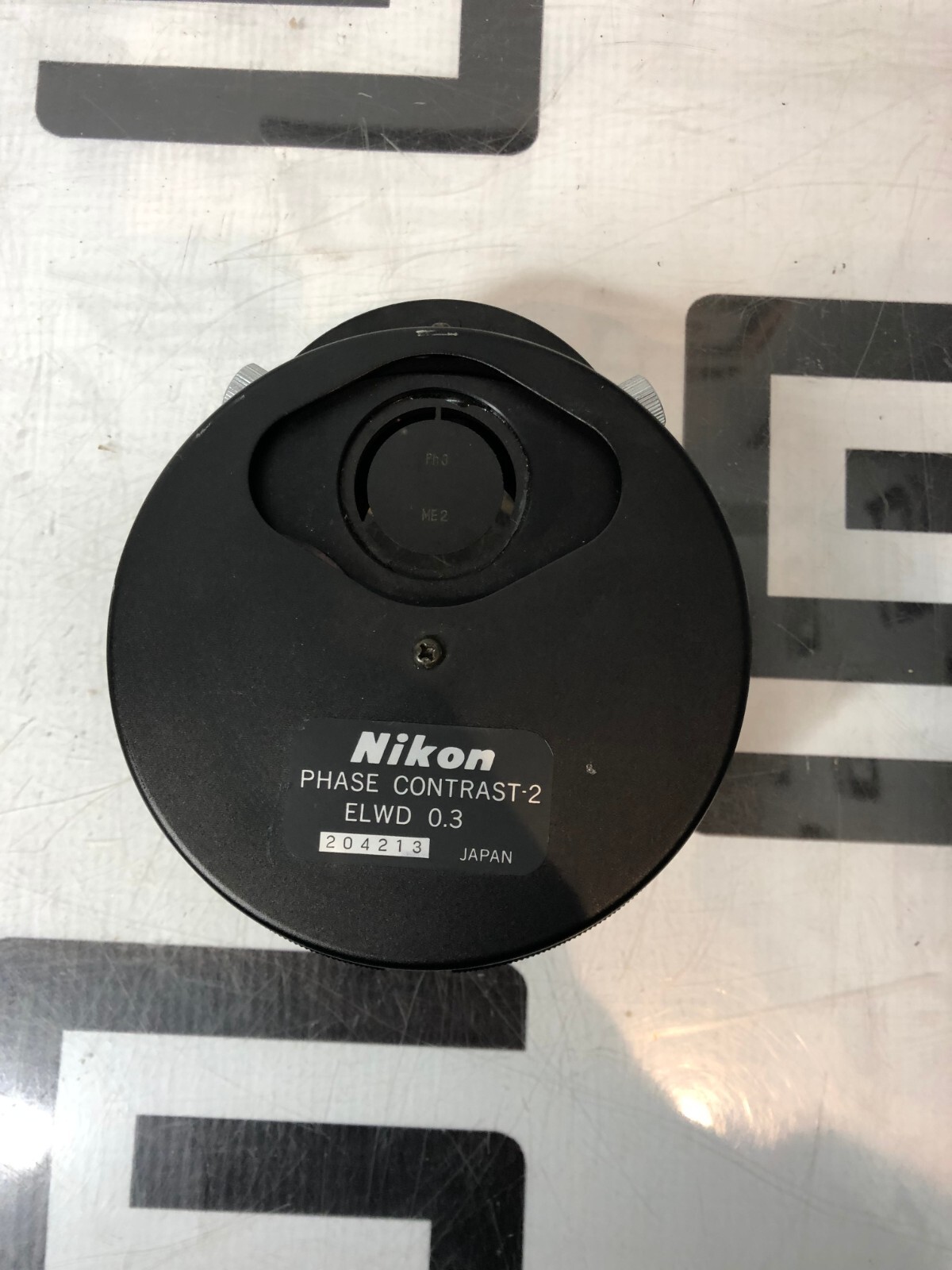 Used Nikon Phase Contrast 2 Condenser ELWD 0.3 & Lens for Diaphot Microscopes