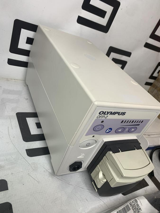 Used Olympus OFP-2 Endoscopic Flushing Pump Irrigation W/ Footswitch, Bottle & Manual TESTED