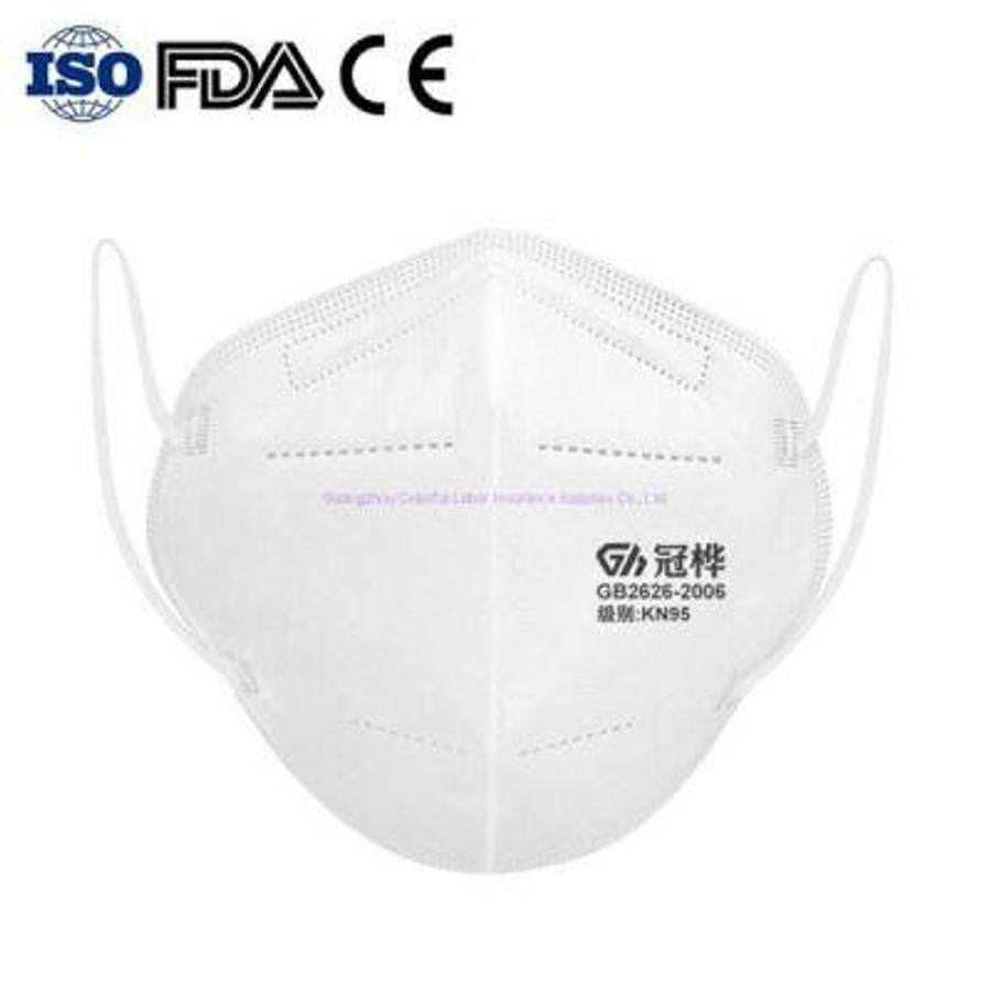 Used GUANHUA PRODUCTS Box of 1000 GuanHua 5 Layer KN95 Folding Particulate Protective Mask 9801 GB2-2006 N95 Respirator Earloop