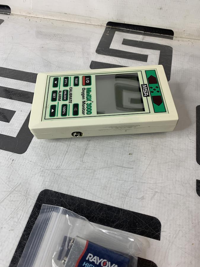 Used MSA MiniOX 3000 Oxygen Monitor W/ Cable NEW BATTERY P/N 710817 Ohio