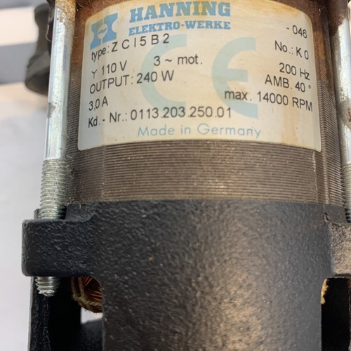 Used Hanning Motor Eppendorf 5417R ZCI5B2 Elecktro-Werke Centrifuge ZC15B2 120V