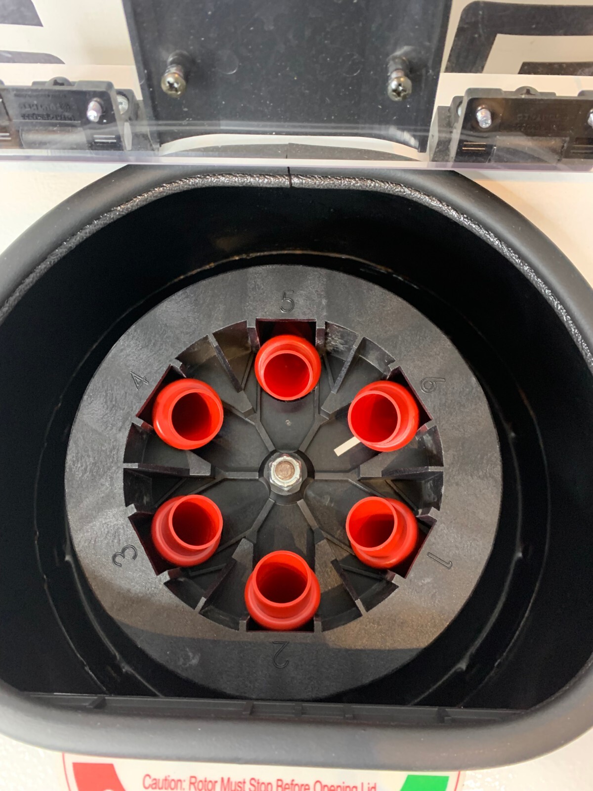 Used Drucker Horizon mini B Centrifuge 642 Horizontal Separation 6 Tubes Model Quest